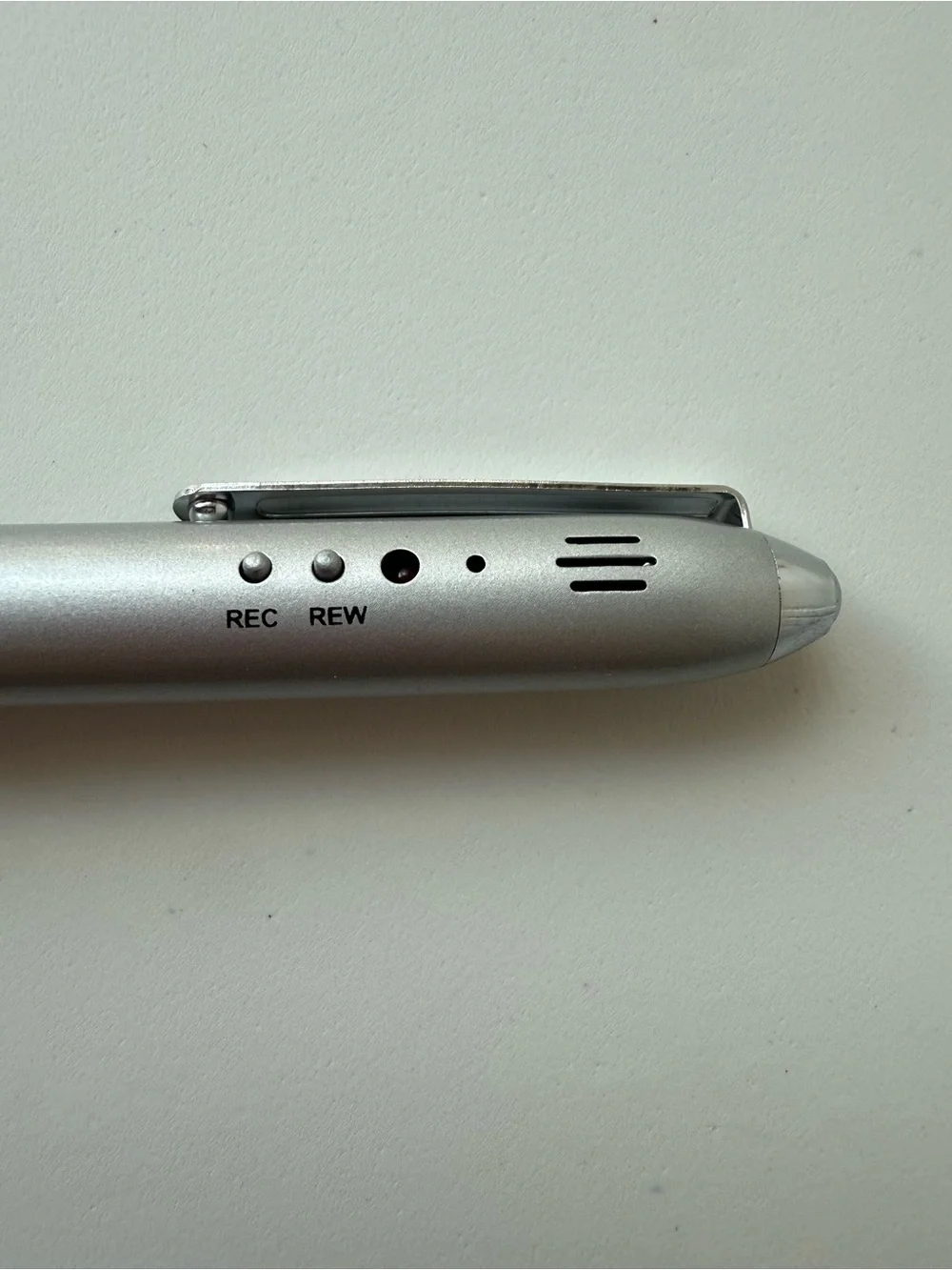 Vintage Avon 2002 Voice Recording Pen Silver Ballpoint Novelty NOS Untested